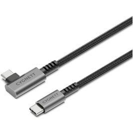 Cygnett Angled Braided USB-C auf USB-C Kabel 1 Meter - Schwarz