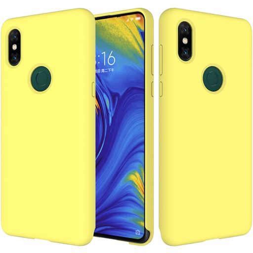 Mobigear Rubber Touch Xiaomi Mi Mix 3 Silikon Hülle Backcover - Gelb