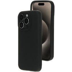 Mobiparts iPhone 15 Pro Silikon MagSafe Hülle Backcover - Schwarz