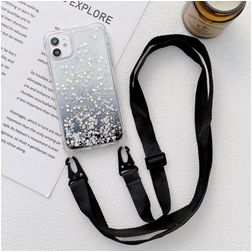 Mobigear Lanyard iPhone 13 Mini Flexibles TPU Handykette - Schwarz