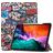 Mobigear Tri-Fold Gel iPad Pro 12.9 Zoll (2022) Hülle TPU,Kunstleder Klapphülle + Stifthalter - Graffiti