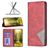 Mobigear Rhombus Slim Motorola Edge 40 Hülle Klapphülle - Rot