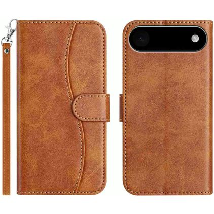 Mobigear S Line iPhone Air Klapphülle Portemonnaie - Braun