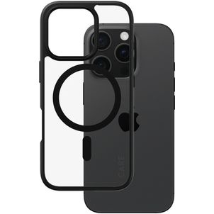 CARE by PanzerGlass Flagship iPhone 16 Pro MagSafe Hülle Hardcase Backcover - Transparent / Schwarz