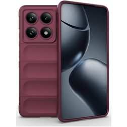 Mobigear Bumpy Xiaomi 14T Pro Hülle Flexibles TPU Backcover - Rot