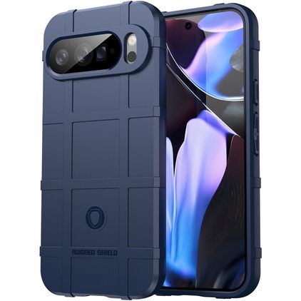 Mobigear Rugged Shield Google Pixel 10 Pro XL Hülle Flexibles TPU Backcover Stoßfest - Blau