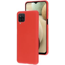 Mobiparts Samsung Galaxy A12 Silikon Backcover - Scarlet Red