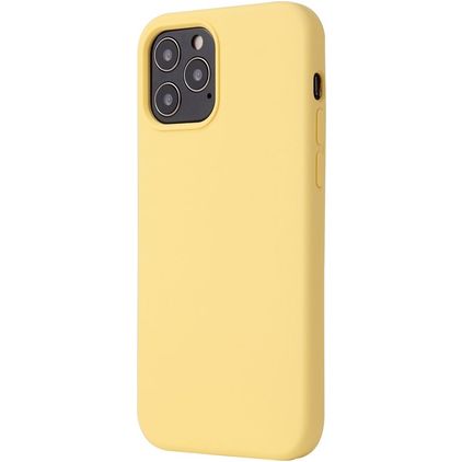 Mobigear Rubber Touch iPhone 12 Pro Silikon Hülle Backcover - Gelb