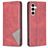 Mobigear Rhombus Slim Samsung Galaxy S24 FE Hülle Klapphülle - Rot