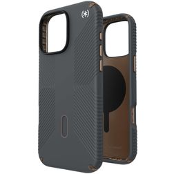Speck Presidio2 Grip iPhone 16 Pro Max MagSafe Hülle Hardcase Backcover Stoßfest - Charcoal Grey