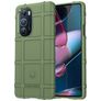 Mobigear Rugged Shield Motorola Edge X30 Hülle Flexibles TPU Backcover Stoßfest - Grün