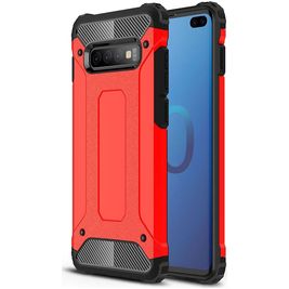 Mobigear Outdoor Samsung Galaxy S10 Plus Hülle Hardcase Backcover Stoßfest - Rot