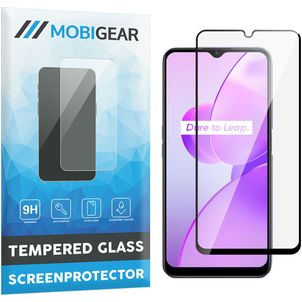 Mobigear Premium Realme C31 Panzerglas Gehärtetes Glas Displayschutz - Hüllenfreundlich - Schwarz