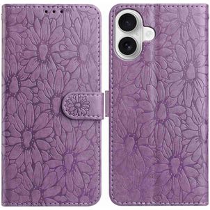 Mobigear Flowers iPhone 17 Hülle Klapphülle Geldbörse - Lila