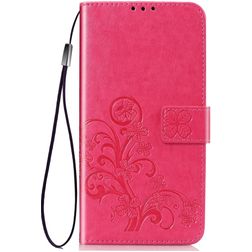 Mobigear Clover Huawei P40 Pro Hülle Klapphülle Geldbörse - Pink