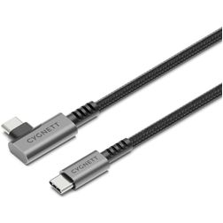 Cygnett Angled Braided USB-C auf USB-C Kabel 1 m - Schwarz
