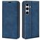 Mobigear Retro Slim Samsung Galaxy S24 FE Hülle Klapphülle Geldbörse - Dunkelblau