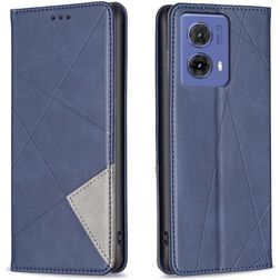 Mobigear Rhombus Slim Motorola Moto G85 Hülle Klapphülle - Blau