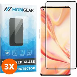 Mobigear Curved OPPO Find X2 Pro Panzerglas Gehärtetes Glas Displayschutz - Hüllenfreundlich - Schwarz (3er Pack)