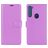 Mobigear Classic Motorola One Fusion Plus Hülle Klapphülle Geldbörse - Lila