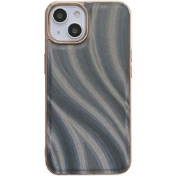 Mobigear Wavy iPhone 14 Hülle Hardcase Backcover - Silber