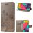 Mobigear Flowers Samsung Galaxy M53 Hülle Klapphülle Geldbörse - Grau