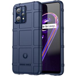 Mobigear Rugged Shield Realme 9 Pro Plus Hülle Flexibles TPU Backcover Stoßfest - Blau