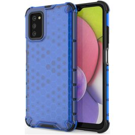 Mobigear Honeycomb Samsung Galaxy A03s Hülle Hardcase Backcover Stoßfest - Blau