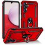 Mobigear Armor Ring Samsung Galaxy A14 Hardcase Backcover Shockproof mit Ringhalter - Rot