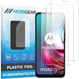 Mobigear Motorola Moto G30 Displayschutz Schutzfolie - Hüllenfreundlich (3er Pack)