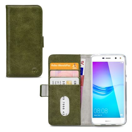 Mobilize Elite Gelly Huawei Y5 (2017) Hülle Klapphülle Geldbörse - Grün
