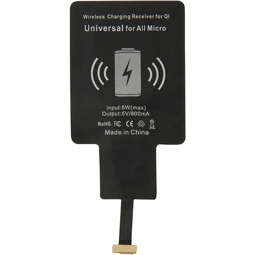 Mobigear Micro USB Receiver es Ladegerät Qi Wireless 5W 1A - Schwarz