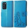 Mobigear Clover OPPO Reno 6 Pro 5G Klapphülle Portemonnaie - Blau