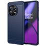 Mobigear Brushed OnePlus 11 Hülle Flexibles TPU Backcover - Blau