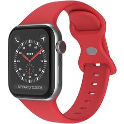 Mobigear Sport Dual Silikon Apple Watch Armband Pin-and-Tuck-Verschluss - 49/46/45/44 mm - Dunkelrot