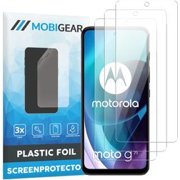 Mobigear Motorola Moto G71 5G Displayschutz Schutzfolie - Hüllenfreundlich (3er Pack)