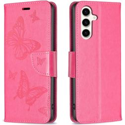 Mobigear Butterfly Samsung Galaxy S23 FE Hülle Klapphülle Geldbörse - Magenta