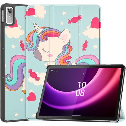 Mobigear Tri-Fold Lenovo Tab P11 Gen 2 Hülle Klapphülle - Einhorn