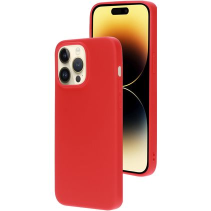 Mobiparts iPhone 14 Pro Max Silikon Hülle Backcover - Scarlet Red