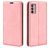 Mobigear Retro Slim Motorola Moto G42 Klapphülle Portemonnaie - Pink