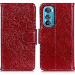 Mobigear Classy Motorola Edge 30 Hülle Klapphülle Geldbörse - Rot