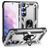Mobigear Armor Ring Samsung Galaxy S23 Plus Hardcase Backcover Shockproof mit Ringhalter - Silber