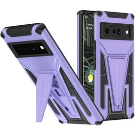 Mobigear Armor Stand Google Pixel 6 Pro Hülle Hardcase Backcover Stoßfest mit Ständer - Lila