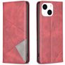 Mobigear Rhombus Slim iPhone 15 Hülle Klapphülle - Rot