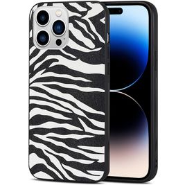 Mobigear Safari iPhone 14 Pro Max Hülle Flexibles TPU Backcover - Zebra
