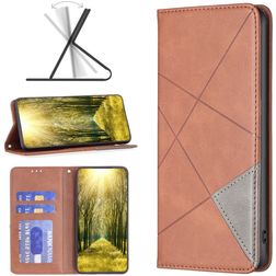 Mobigear Rhombus Slim Realme GT Neo 3 Hülle Klapphülle - Braun