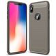 Mobigear Brushed Slim iPhone XS Max Hülle Flexibles TPU Backcover - Grau