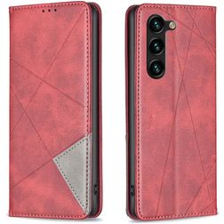 Mobigear Rhombus Slim Samsung Galaxy S25 Plus Hülle Klapphülle - Rot