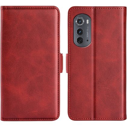 Mobigear Slim Magnet Motorola Edge (2022) Hülle Klapphülle Geldbörse - Rot
