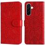 Mobigear Sunflower Samsung Galaxy A37 Hülle Klapphülle Geldbörse - Rot